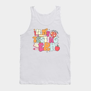 Retro Groovy In My Testing Era, Testing Day, Teacher Test Day, Testing Coordinator Tank Top